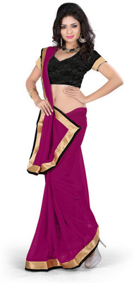 

Indian Wear Online Solid Fashion Georgette Saree(Maroon)