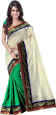 

Weavedeal Embellished, Self Design Banarasi Banarasi Silk Saree(White)