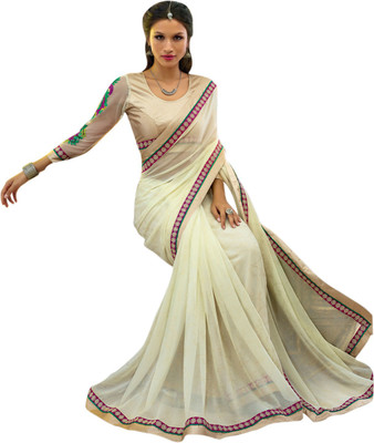

Vishal Solid Fashion Chiffon Saree(Green)
