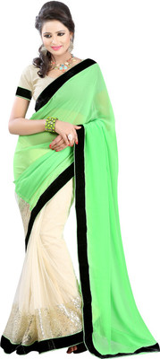 

Fashiondeal Solid Fashion Net Saree(Green)