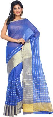 

Kataan Bazaar Woven Banarasi Handloom Art Silk Saree(Dark Blue), Royal blue