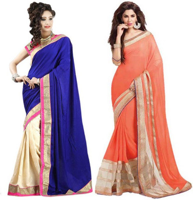 

Stylezone Self Design Fashion Chiffon Saree(Pack of 2, Multicolor)