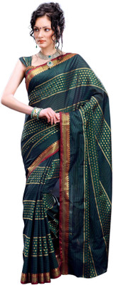 

Ishin Floral Print Maheshwari Cotton, Polycotton Saree(Multicolor)