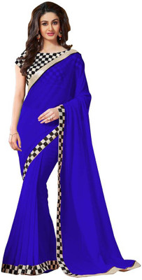 

Stylezone Embroidered Fashion Jacquard Saree(Blue)