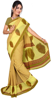 

Jiya Self Design Fashion Georgette Saree(Green)