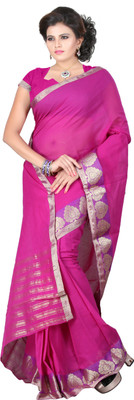 

It's Banii Woven Banarasi Cotton Saree(Purple)