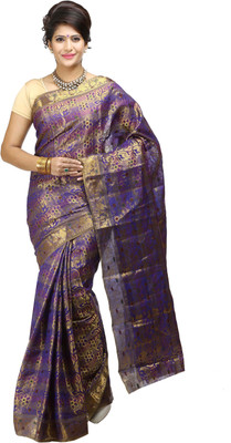 

Mimosa Self Design Kanjivaram Art Silk Saree(Blue), Violet