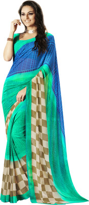 

Khoobee Self Design, Printed Fashion Georgette Saree(Green, Multicolor)