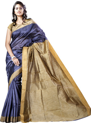 

Vastrakala Solid Banarasi Cotton, Silk Saree(Grey)