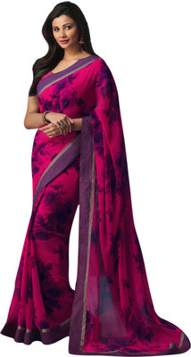 

Vishal Solid Fashion Chiffon Saree(Pink)