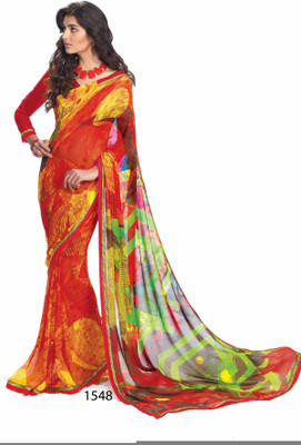 

Ridham Sarees Printed Fashion Handloom Georgette Saree(Multicolor)