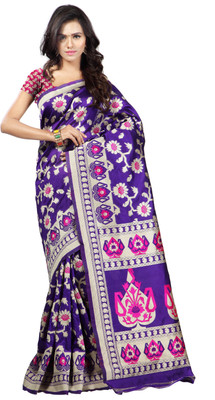 

Weavedeal Embellished, Self Design Kanjivaram Banarasi Silk Saree(Blue)