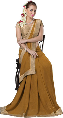 

Lovelylook Embroidered Fashion Georgette Saree(Mustard)