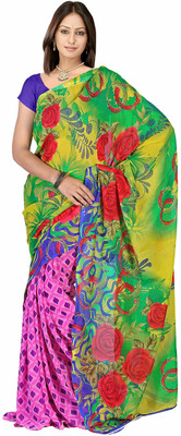 

Jaipur Kurti Printed Daily Wear Georgette Saree(Multicolor)