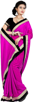

Party Wear Dresses Solid Fashion Chiffon Saree(Pink)