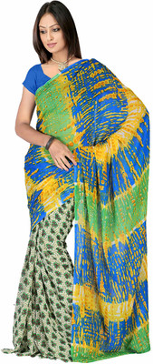 

Jaipur Kurti Printed Daily Wear Georgette Saree(Multicolor)