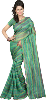 

Sanju Sarees Solid Fashion Art Silk Saree(Green)