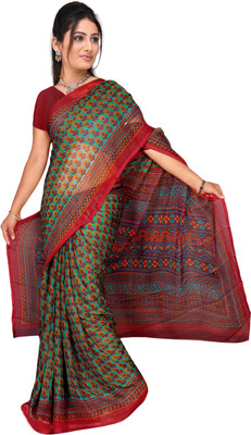 

Khoobee Self Design, Printed Fashion Chiffon Saree(Multicolor)