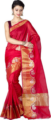 

Chandrakala Woven Banarasi Banarasi Silk Saree(Red)