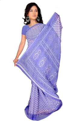 

Khoobee Self Design, Printed Fashion Georgette Saree(Light Blue)