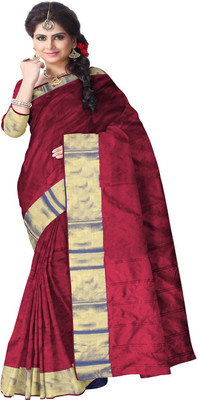

Javuli Woven Arani Pattu Handloom Silk Cotton Blend Saree(Maroon)