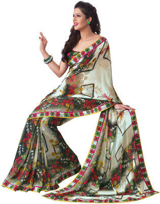 

Ridham Sarees Printed Daily Wear Handloom Georgette Saree(Multicolor)