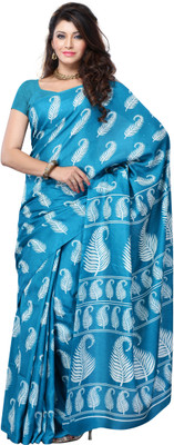 

JTInternational Floral Print Fashion Art Silk Saree(Multicolor)