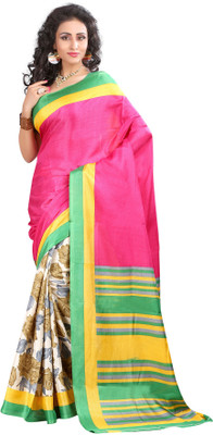 

Softdeal Printed Bhagalpuri Printed Silk Saree(Multicolor)