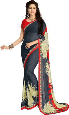 

Saara Printed Fashion Georgette Saree(Grey)