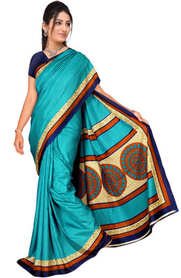 

Jiya Striped Fashion Silk Saree(Light Blue)