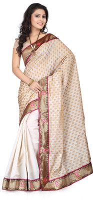 Weavedeal Embellished, Self Design Banarasi Banarasi Silk, Brocade Saree(Pink)