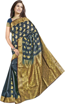 

JagannathSaree Self Design Coimbatore Silk Saree(Black, Brown)