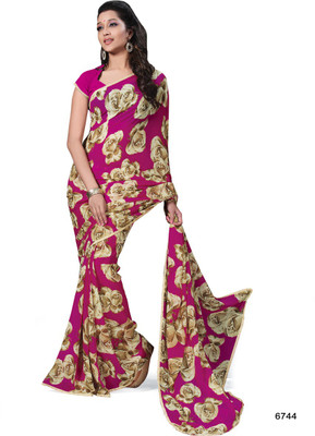 

Indianbeauty Self Design, Printed Bollywood Georgette Saree(Multicolor)