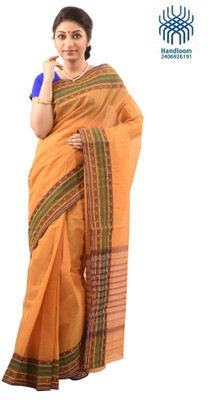

Tantuja Self Design Dhaniakhali Handloom Cotton Saree(Brown)