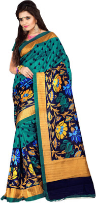 

Gugaliya Floral Print Bollywood Art Silk Saree(Multicolor)