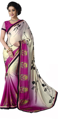

Khoobee Self Design, Printed Fashion Chiffon Saree(Multicolor)