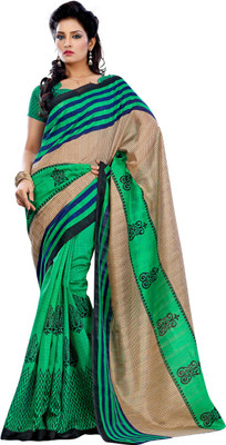 

JTInternational Printed Bhagalpuri Silk Saree(Multicolor)