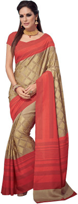

Aesha Embroidered Fashion Tussar Silk Saree(Red)