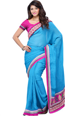 

JTInternational Self Design Fashion Art Silk Saree(Blue, Pink), Multi color