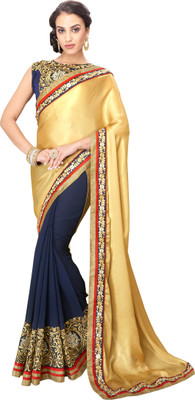 

Brijraj Embroidered Fashion Georgette Saree(Blue, Gold)
