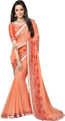 

Brijraj Embellished Fashion Georgette Saree(Orange), Ornage