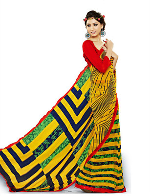 

Hi-Choice Printed Fashion Georgette Saree(Multicolor)