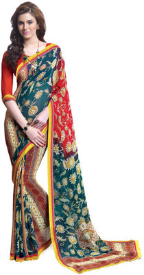 

Ridham Sarees Printed Fashion Handloom Georgette Saree(Multicolor)