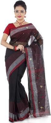 

Hawai Self Design Tant Cotton Saree(Black)