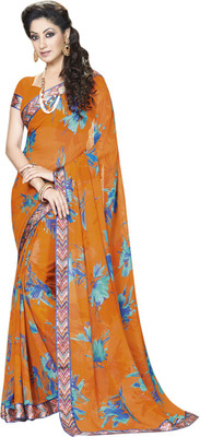 

Vishal Solid Fashion Chiffon Saree(Orange)