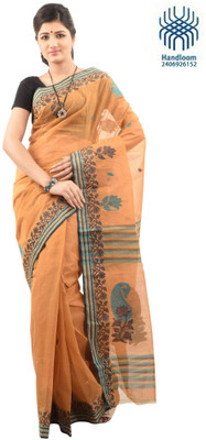 

Tantuja Self Design Tangail Handloom Cotton Saree(Yellow)