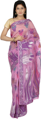 

Zain Textiles Woven Banarasi Jacquard Saree(Pink), Light pink;purple