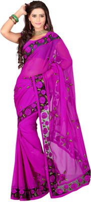 

Ansu Fashion Self Design Fashion Georgette Saree(Purple)