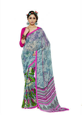 

Hi-Choice Printed Fashion Georgette Saree(Multicolor)