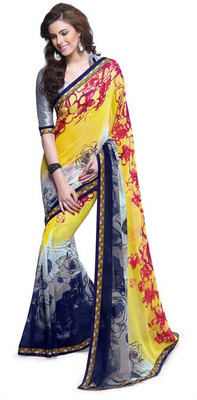

Ridham Sarees Printed Fashion Handloom Georgette Saree(Multicolor)
